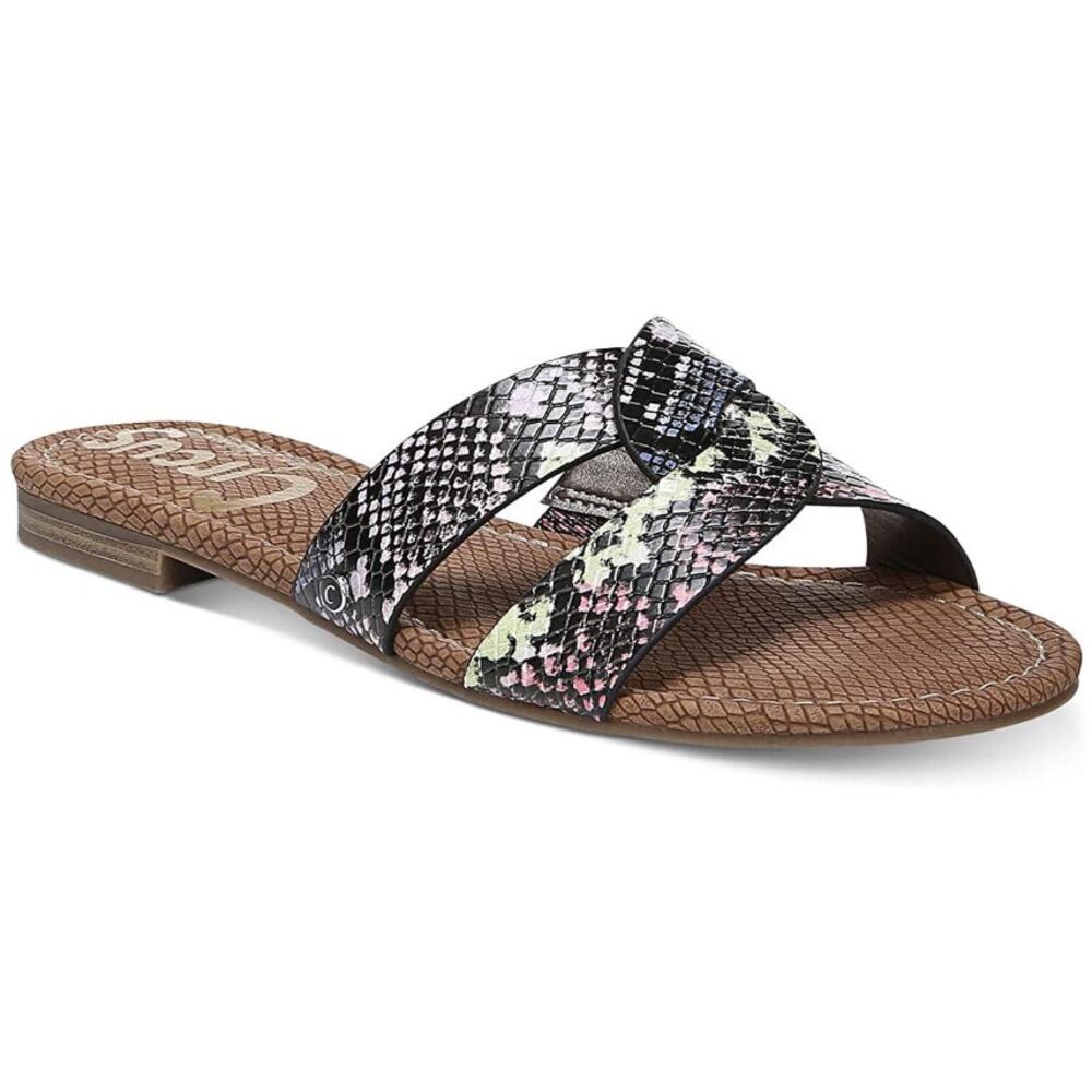 CIRCUS by Sam Edelman Clover Open Toe Casual Sandal Snakeskin Multicolor Sz 8.5